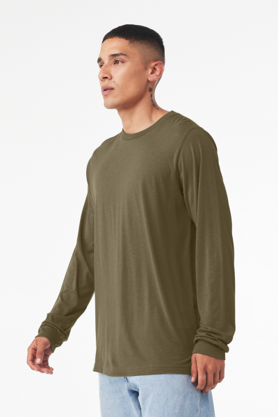 Bella Canvas Men S Heather Cvc Long Sleeve Tee Mccrearys Tees