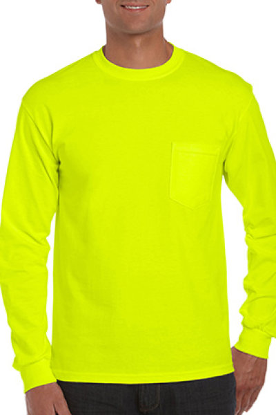 Gildan Ultra Cotton Adult Long Sleeve T-Shirt with Pocket | McCrearys-Tees-