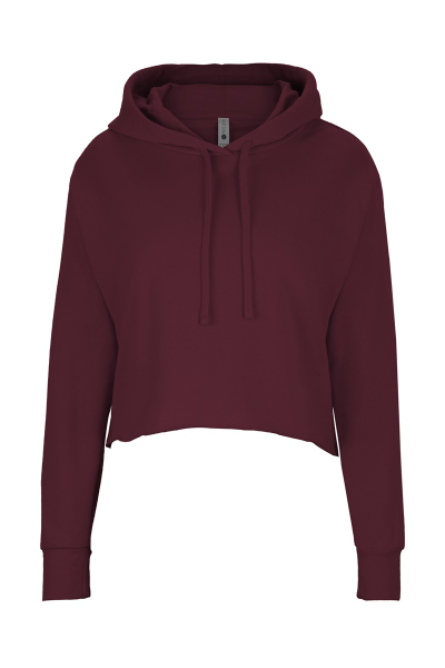 Next Level Laguna Sueded Raw Edge Crop Hoodie