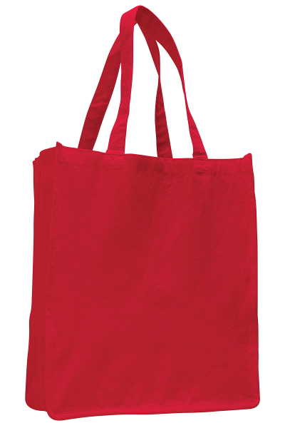 Q-Tees Canvas Gusset Shopping Tote | McCrearys-Tees-