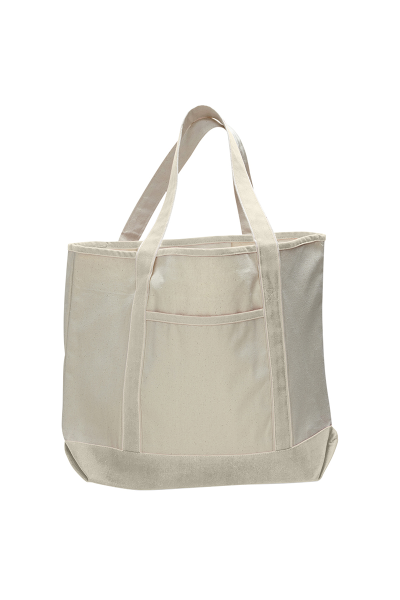 Q-Tees Large Canvas Deluxe Tote | McCrearys-Tees-